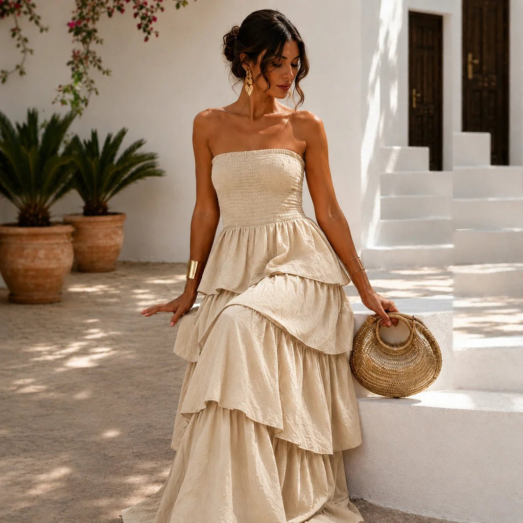 Vestido Candela Beige - Luna Ferrer