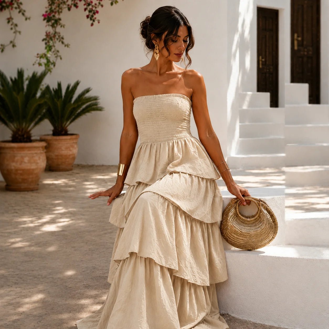Vestido Candela Beige - Luna Ferrer