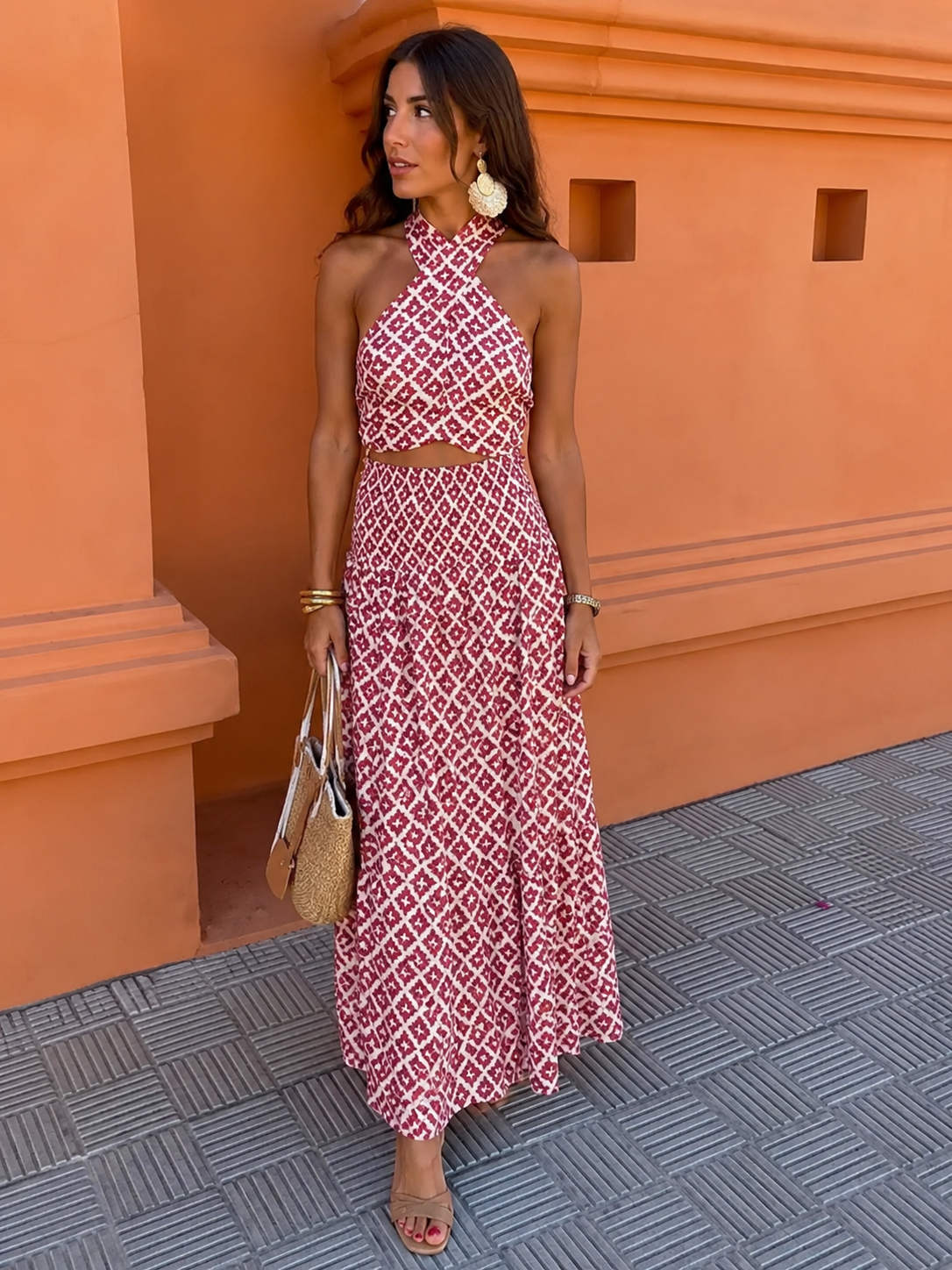 Flamenca — Conjunto Top y Falda Rosa Coral | Luna Ferrer