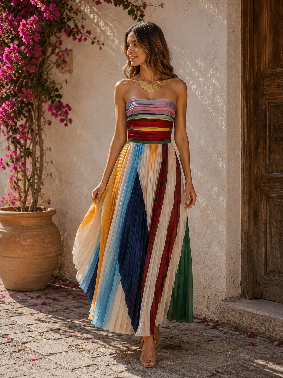 Mosaico — Vestido Estampado Multicolor | Luna Ferrer