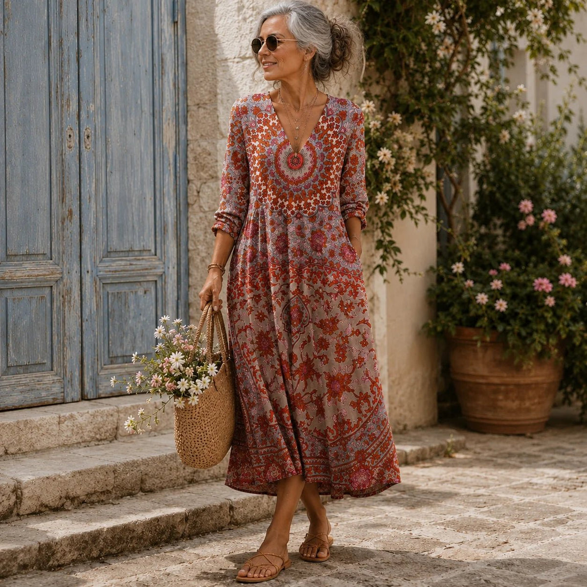 Sienna — Vestido Maxi Estampado | Luna Ferrer - Luna Ferrer