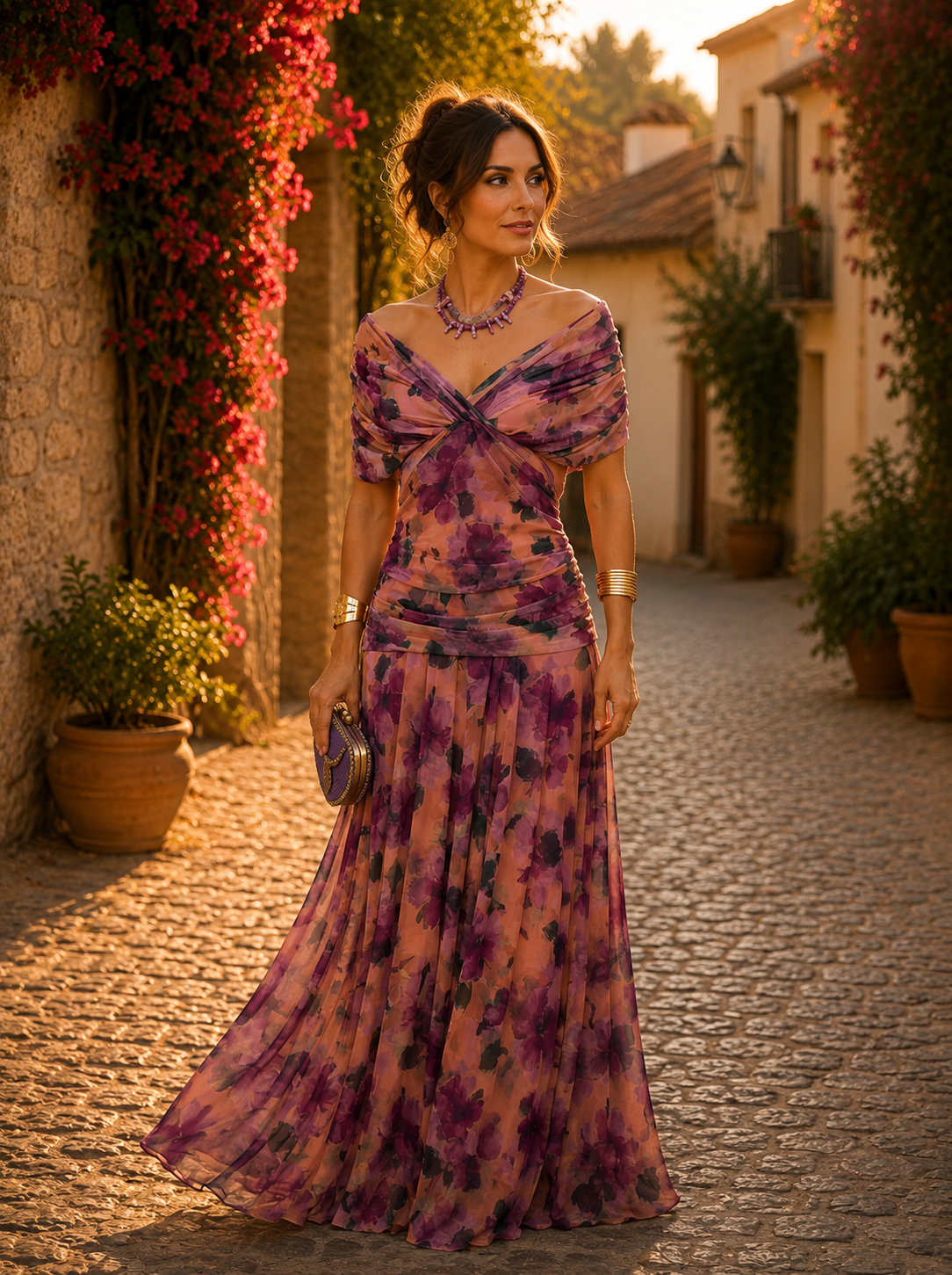Siena — Vestido Midi de Manga Corta | Luna Ferrer