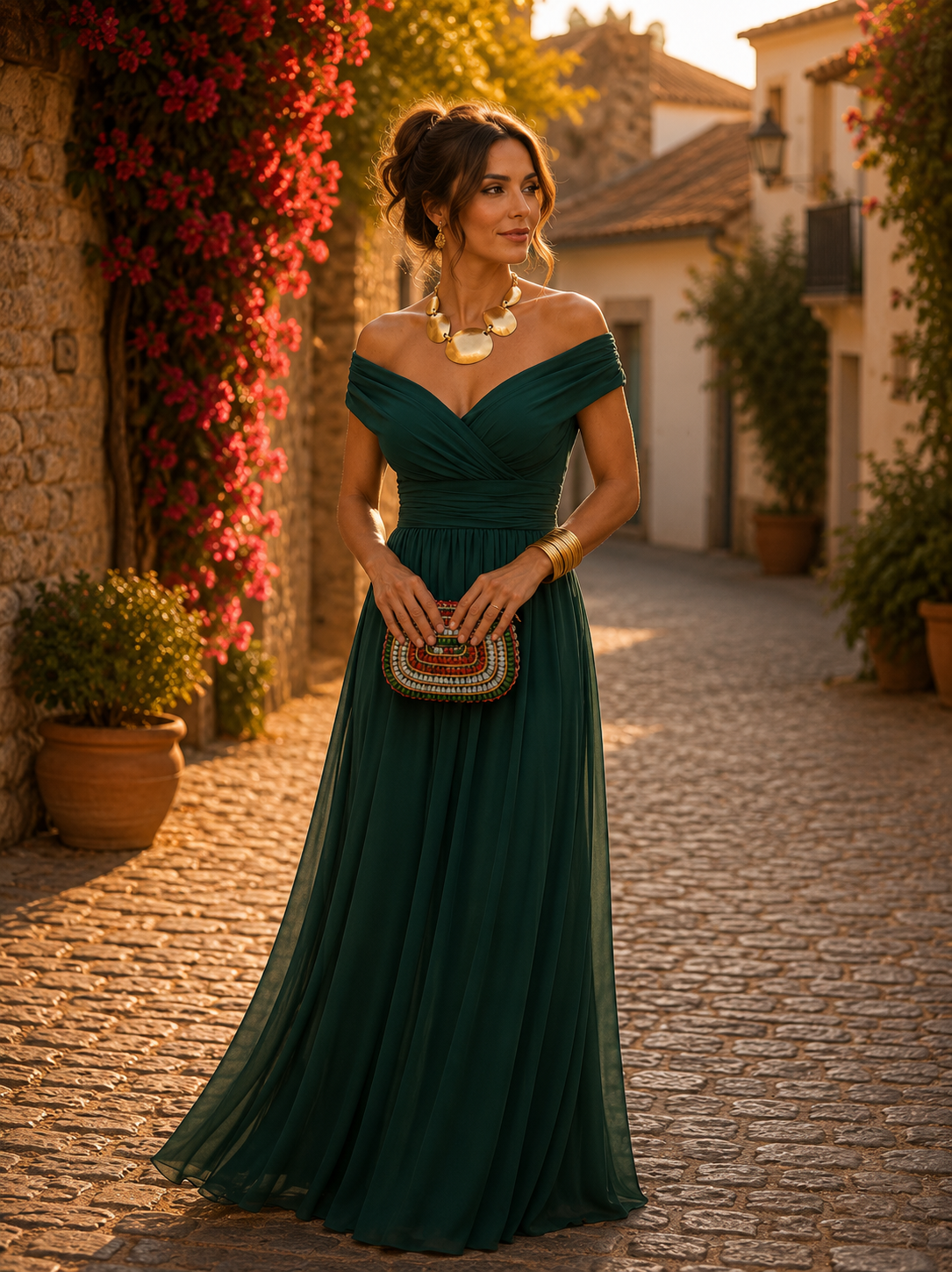 Siena — Vestido Midi de Manga Corta | Luna Ferrer