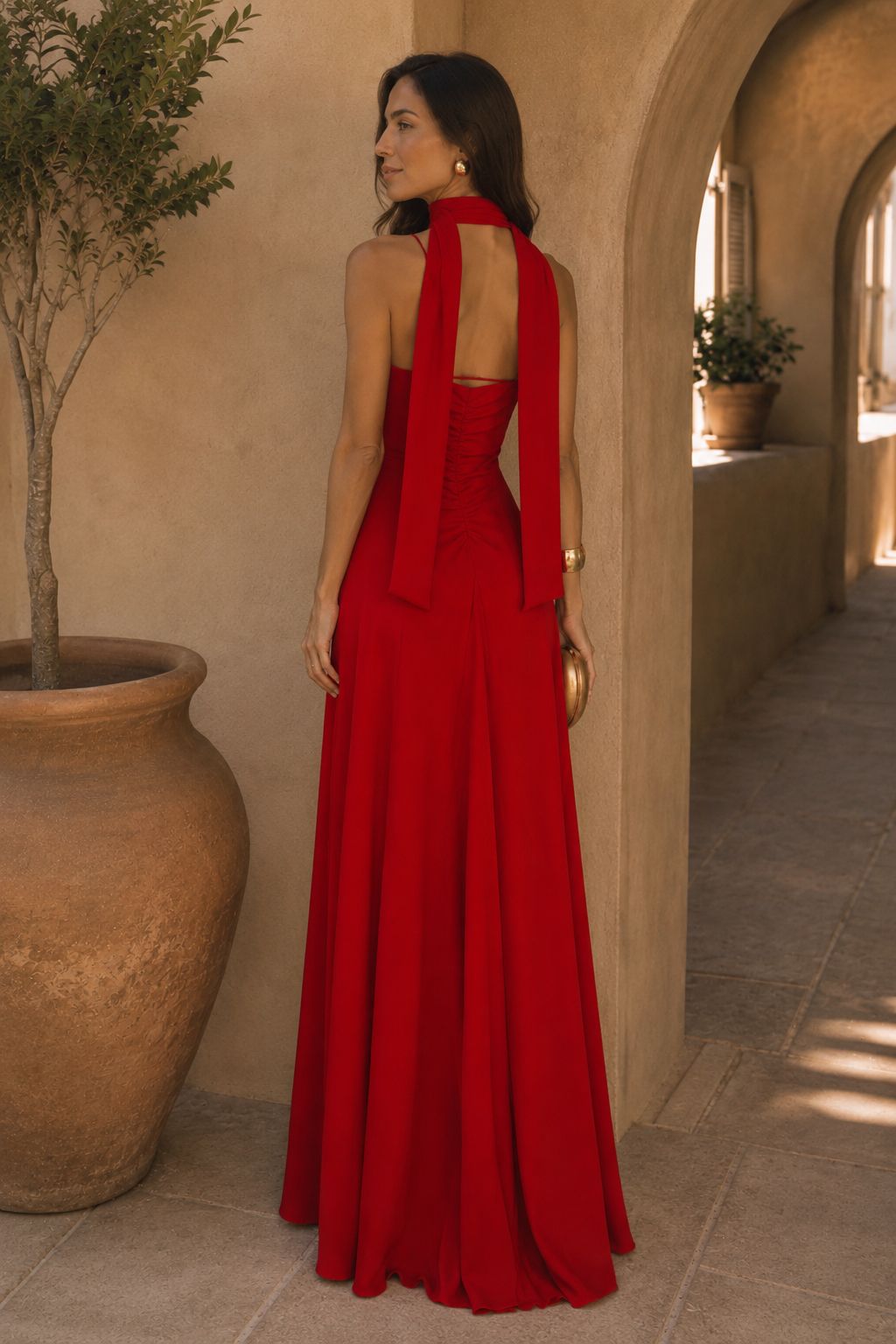 Scarlett — Vestido Maxi Rojo de Fiesta | Luna Ferrer - Luna Ferrer