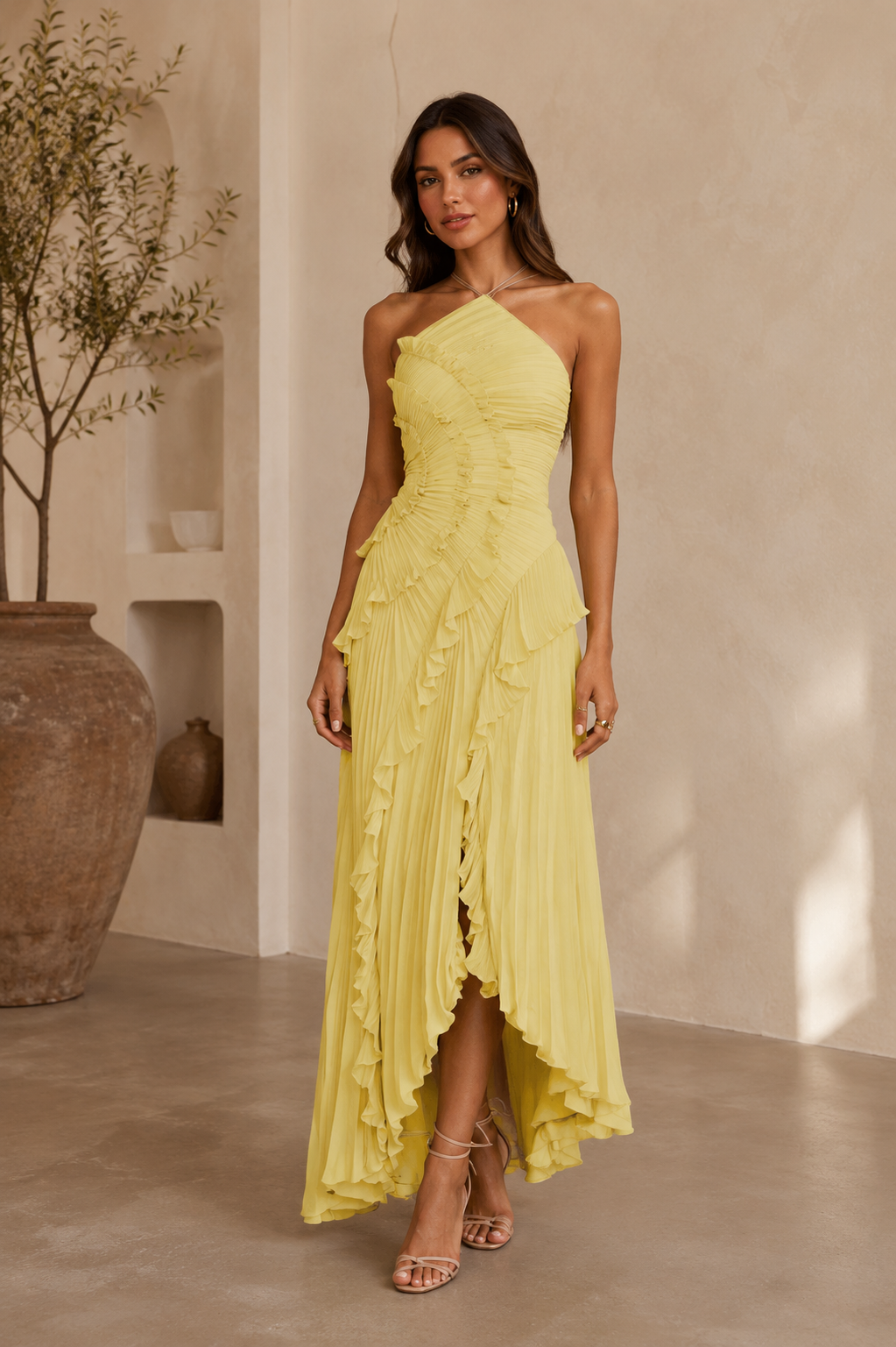 Isabela — Vestido de Volantes en Espiral | Luna Ferrer