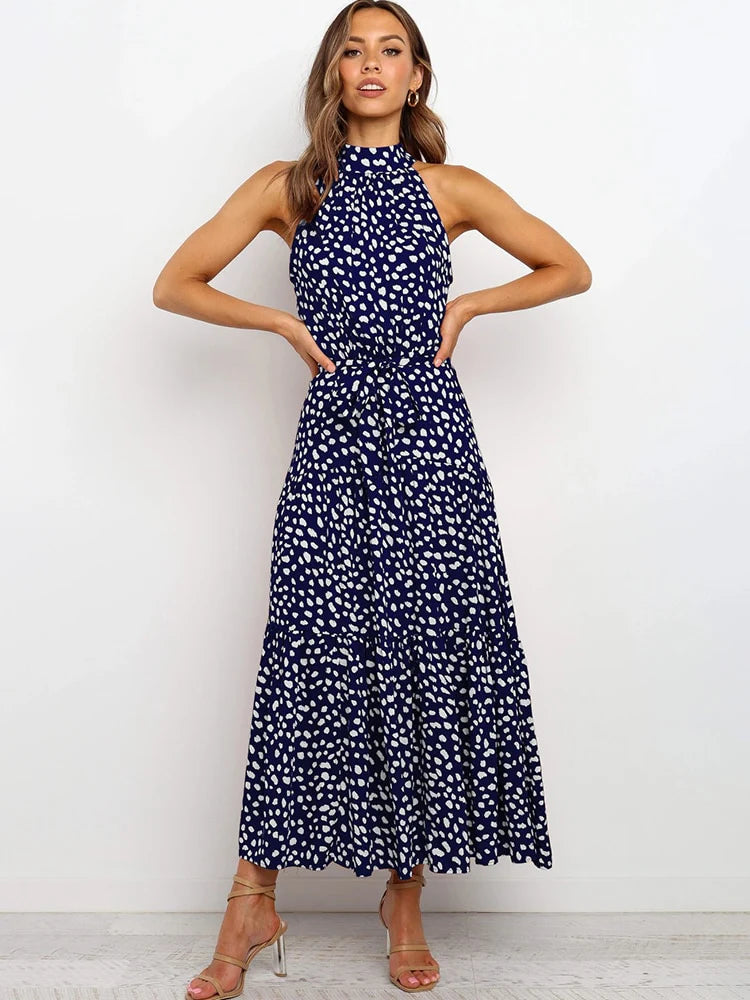 Lara — Vestido Maxi de Lunares