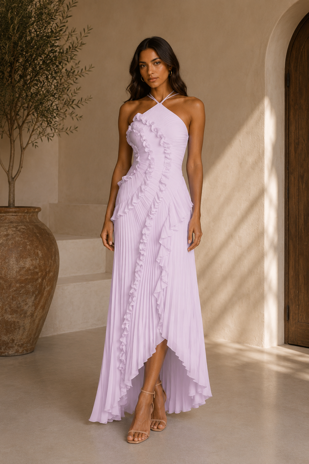 Isabela — Vestido de Volantes en Espiral | Luna Ferrer