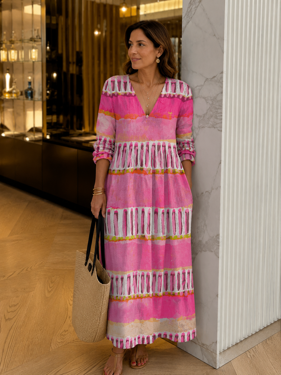 Levante — Vestido Maxi con Manga | Luna Ferrer