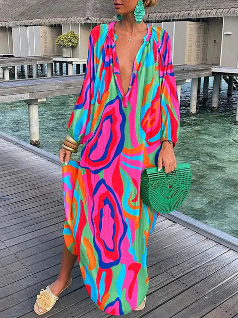 Lara Vestido de estampado Boho