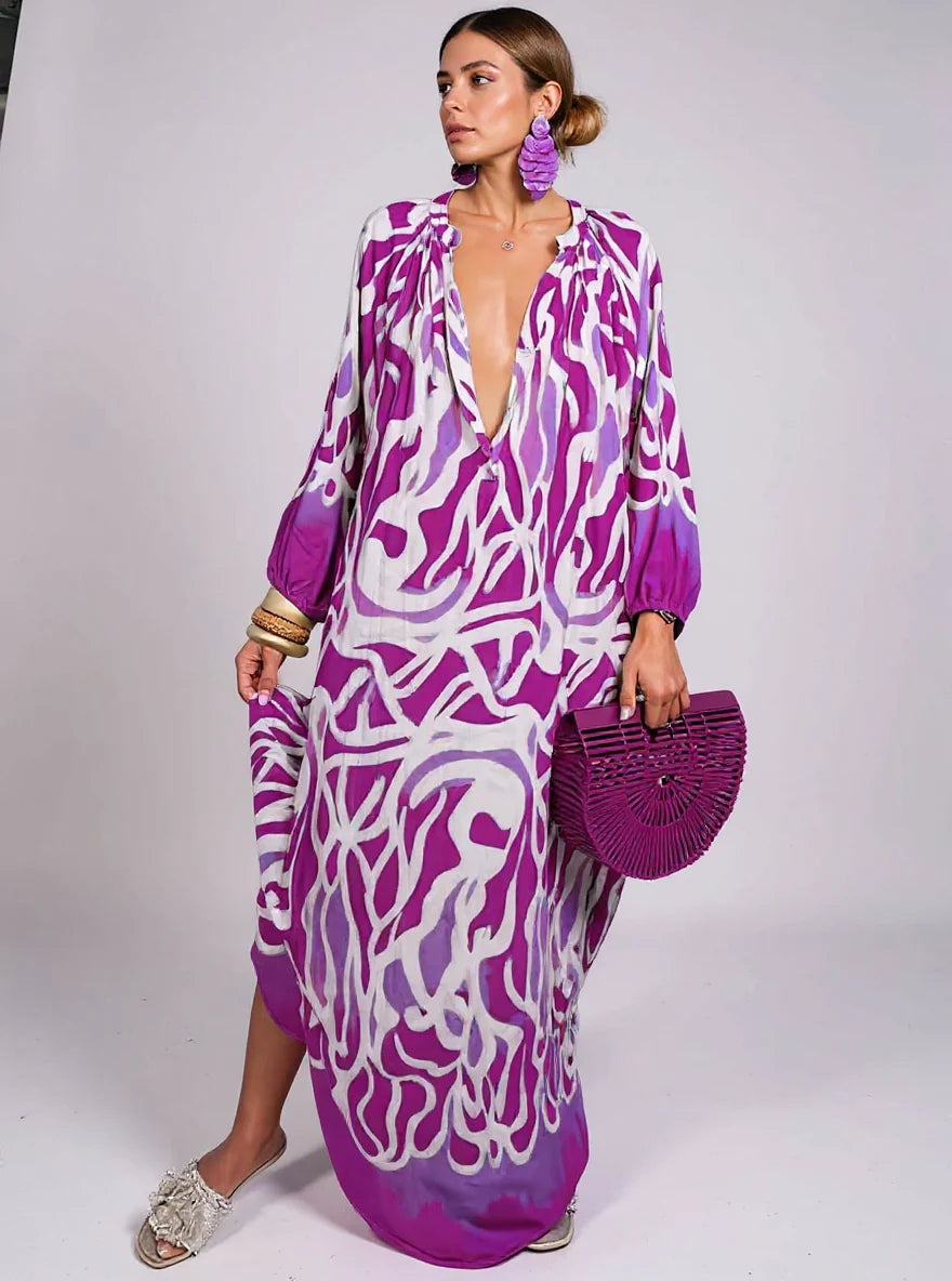 Lara Vestido de estampado Boho