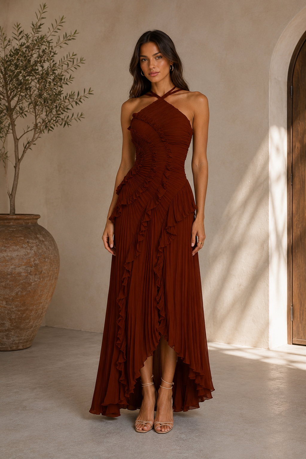 Isabela — Vestido de Volantes en Espiral | Luna Ferrer