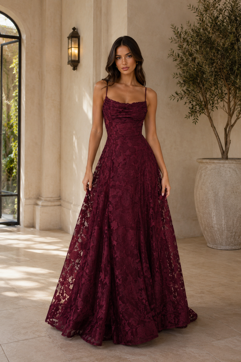 Sofía — Vestido Maxi de Encaje | Luna Ferrer