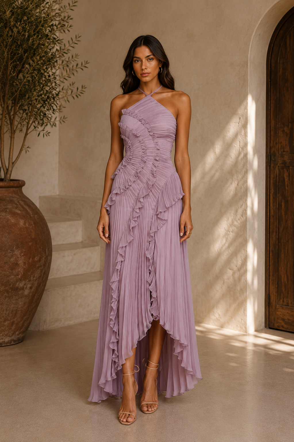 Isabela — Vestido de Volantes en Espiral | Luna Ferrer