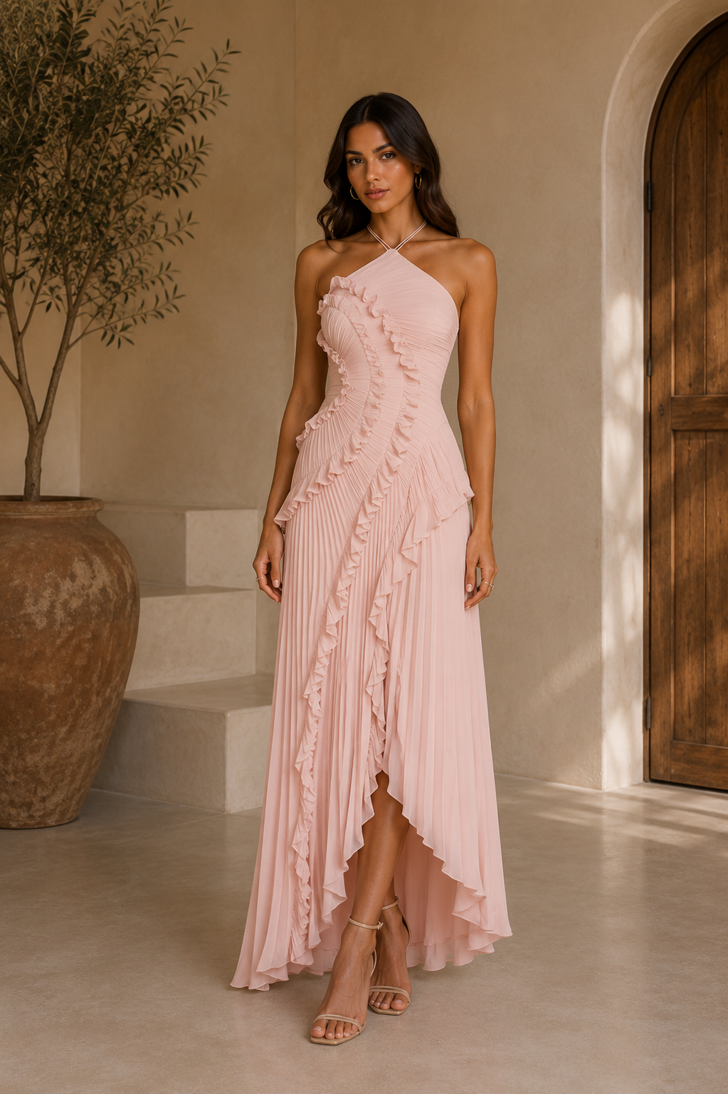 Isabela — Vestido de Volantes en Espiral | Luna Ferrer