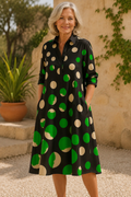 Jade — Kimono Largo Verde y Negro | Luna Ferrer