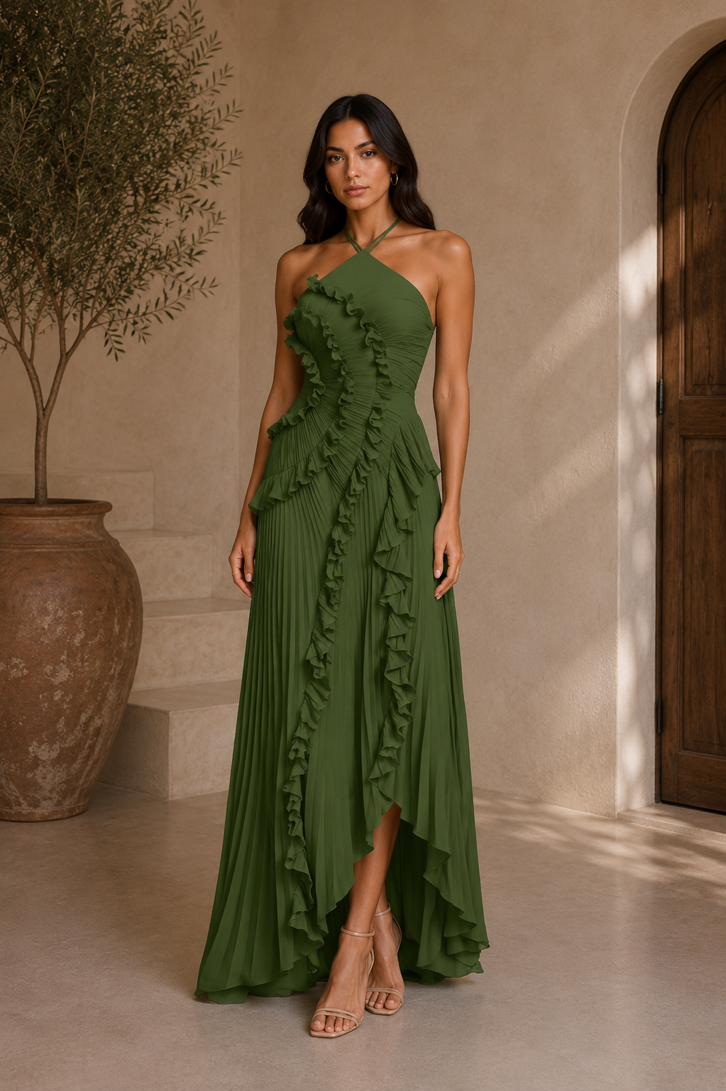 Isabela — Vestido de Volantes en Espiral | Luna Ferrer