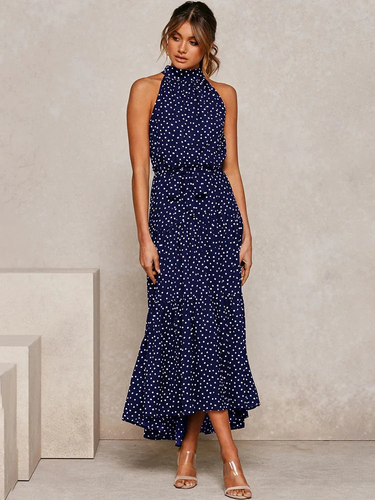 Lara — Vestido Maxi de Lunares