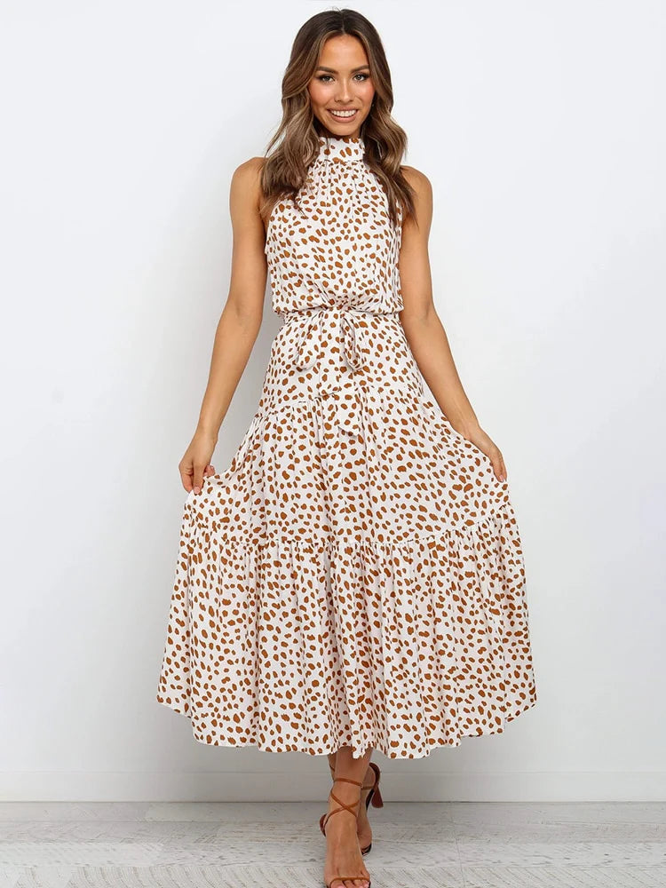 Lara — Vestido Maxi de Lunares