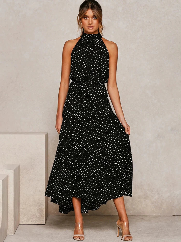Lara — Vestido Maxi de Lunares