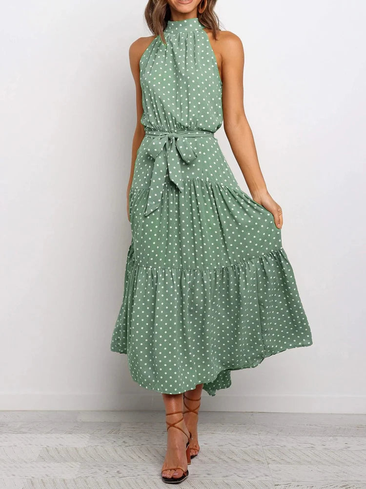 Lara — Vestido Maxi de Lunares